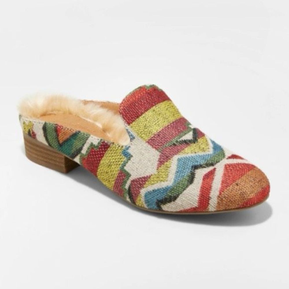 ✨Synthia Faux Leather Fur Backless Mules✨
